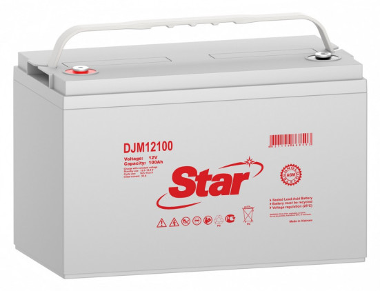 Аккумулятор для ИБП STAR DJM12100 (12В, 100Ач, AGM)