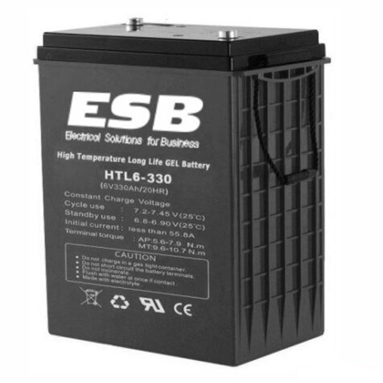 Тяговый аккумулятор ESB HTL6-330 (6В/262,5Ач-C5/Gel)