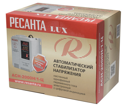 Стабилизатор однофазный Ресанта АСН-2000 Н/1-Ц LUX