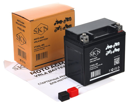 Аккумулятор для мототехники SKN YTX5L-BS (12В/5Ач/AGM)