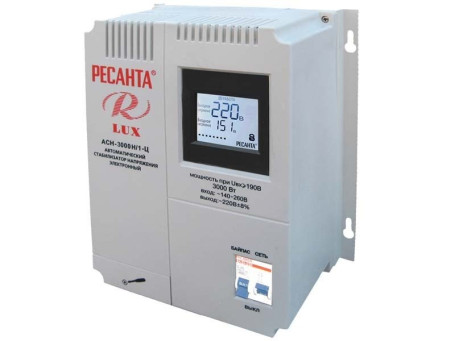Стабилизатор однофазный Ресанта АСН-3000Н/1-Ц LUX