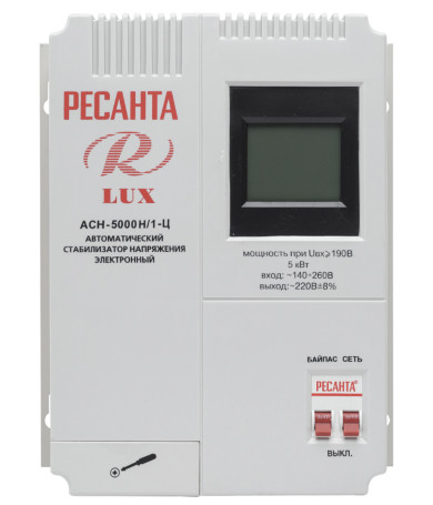 Стабилизатор однофазный Ресанта АСН-5000 Н/1-Ц LUX