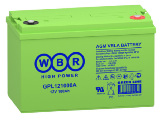 Аккумулятор для ИБП WBR GPL121000A (12В, 100Ач, AGM)