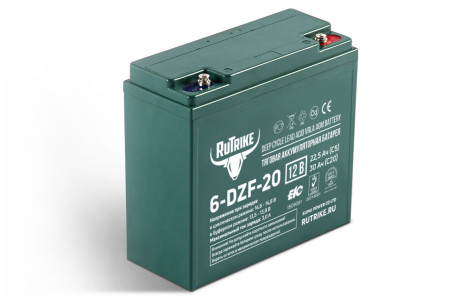 Тяговый аккумулятор RuTrike 6-DZF-20 (12В/20Ач-C3/Gel)