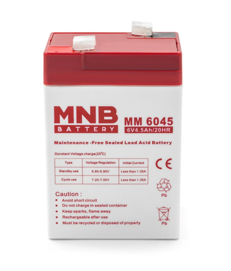 Аккумулятор для ИБП MNB MM 6045 (6В/4.5Ач/AGM)