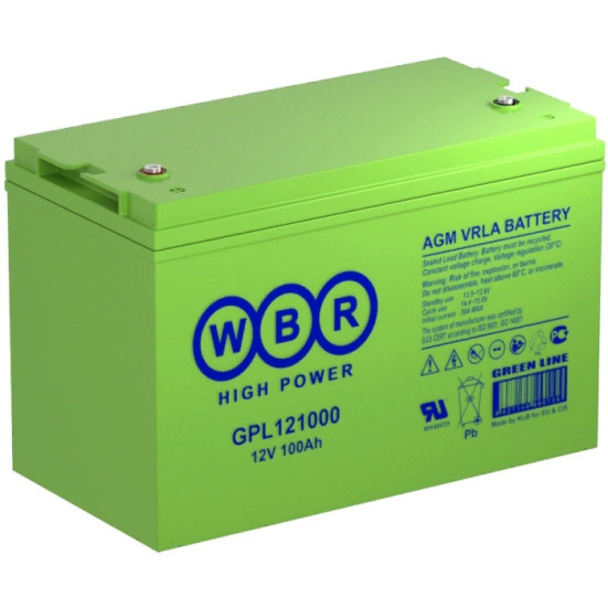 Аккумулятор для ИБП WBR GPL121000 (12В, 100Ач, AGM)
