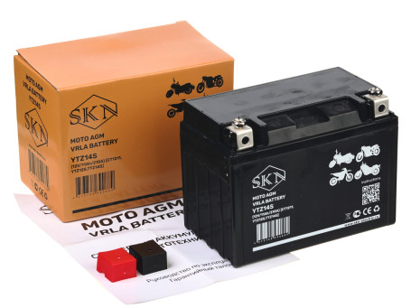 Аккумулятор для мототехники SKN YTZ14S (12В/11Ач/AGM)