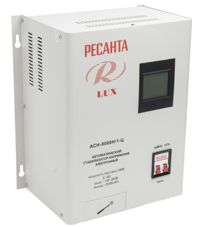 Стабилизатор однофазный Ресанта АСН-8000 Н/1-Ц LUX