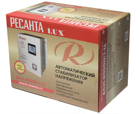 Стабилизатор однофазный Ресанта АСН-8000 Н/1-Ц LUX