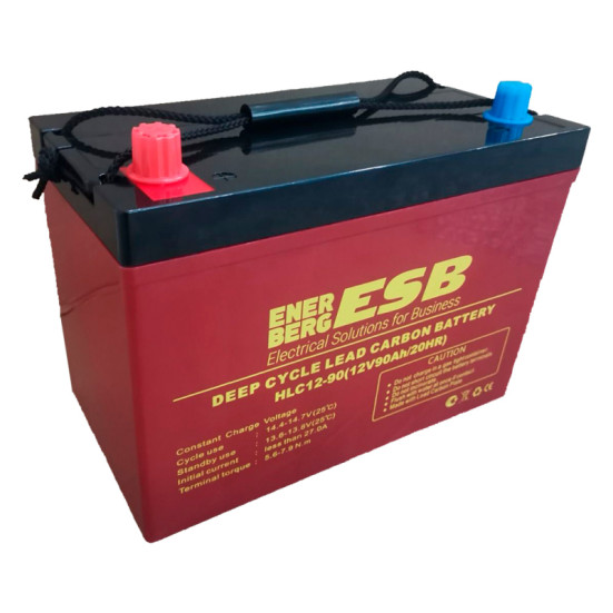 Тяговый аккумулятор ESB HLC12-90 (12В/77.5Ач-C5/Carbon)