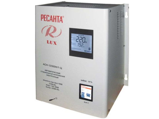 Стабилизатор однофазный Ресанта АСН-12000 Н/1-Ц LUX