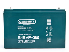 Тяговый аккумулятор Gelbert 6-EVF-32 (12В/34,6Ач-C5/Gel)