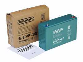 Тяговый аккумулятор Gelbert 6-EVF-32 (12В/34,6Ач-C5/Gel)