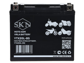 Аккумулятор для мототехники SKN YTX20L-BS (12В/18Ач/AGM)