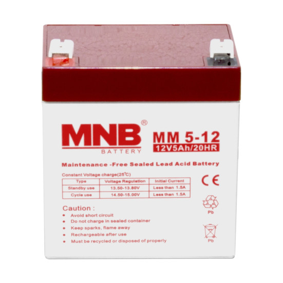 Аккумулятор для ИБП MNB MM 5-12 (12В/5Ач/AGM)
