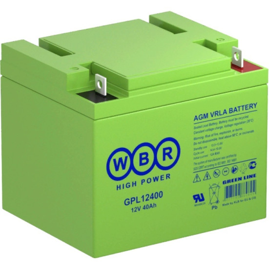 Аккумулятор для ИБП WBR GPL12400 (12В, 40Ач, AGM)