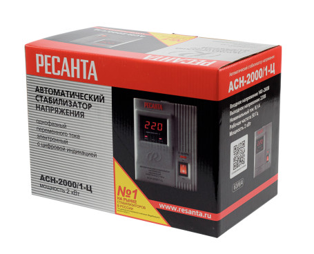 Стабилизатор однофазный Ресанта АСН-2000/1-Ц
