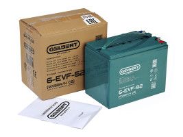 Тяговый аккумулятор Gelbert 6-EVF-52 (12В/55Ач-C5/Gel)