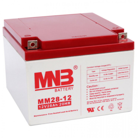 Аккумулятор для ИБП MNB MM 28-12 (12В/28Ач/AGM)