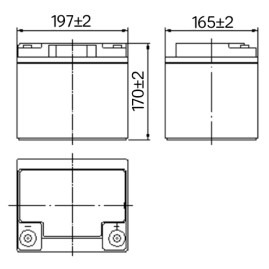 Аккумулятор для ИБП MNB MM 38-12 (12В/38Ач/AGM)