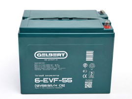 Тяговый аккумулятор Gelbert 6-EVF-55 (12В/58,5Ач-C5/Gel)