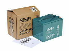 Тяговый аккумулятор Gelbert 6-EVF-55 (12В/58,5Ач-C5/Gel)