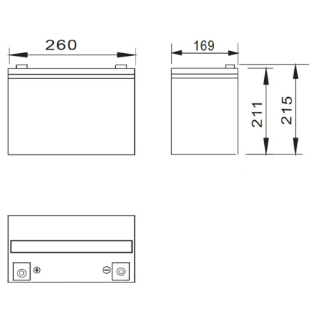 Аккумулятор для ИБП MNB MM 75-12 (12В/75Ач/AGM)