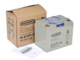Тяговый аккумулятор Gelbert 6-EVF-70 (12В/73Ач-C5/Gel)