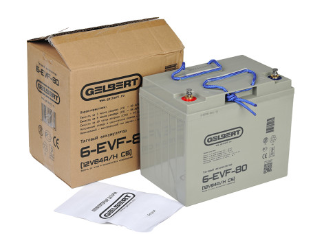 Тяговый аккумулятор Gelbert 6-EVF-80 (12В/84Ач-C5/Gel)