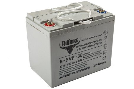 Тяговый аккумулятор RuTrike 6-EVF-80 (12В/80Ач-C3/Gel)