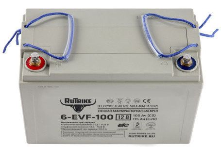 Тяговый аккумулятор RuTrike 6-EVF-100 (12В/100Ач-C3/Gel)