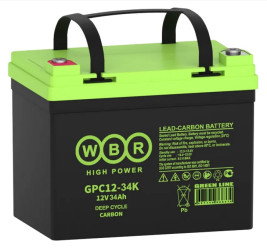 Аккумулятор для ИБП WBR GPC12-34K (12В, 34Ач, AGM)