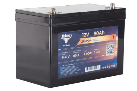 Тяговый аккумулятор RuTrike (12V/80Ah/80A BT/LiFePo4)