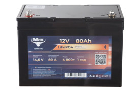 Тяговый аккумулятор RuTrike (12V/80Ah/80A BT/LiFePo4)