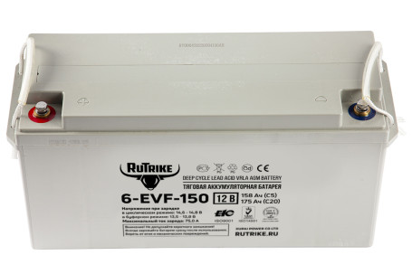 Тяговый аккумулятор RuTrike 6-EVF-150 (12В/150Ач-C3/Gel)