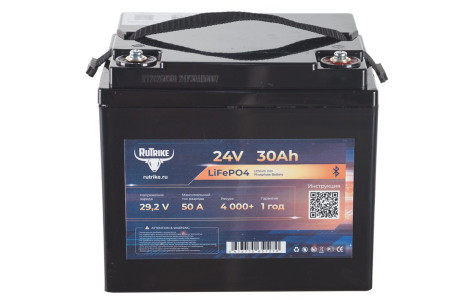 Тяговый аккумулятор RuTrike (24V/30Ah/50A BT/LiFePo4)