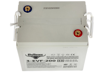 Тяговый аккумулятор RuTrike 3-EVF-200 (6В/200Ач-C3/Gel)