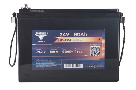 Тяговый аккумулятор RuTrike (24V/80Ah/100A BT/LiFePo4)