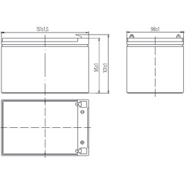 Аккумулятор для ИБП MNB HRL 1251 W (12В/12Ач/AGM)