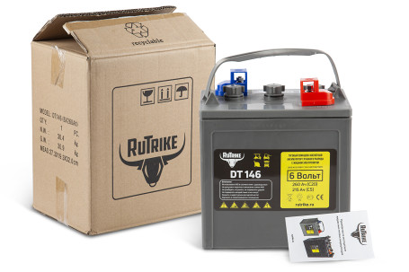 Тяговый аккумулятор RuTrike DT146 (6В/215Ач-C5/Wet)