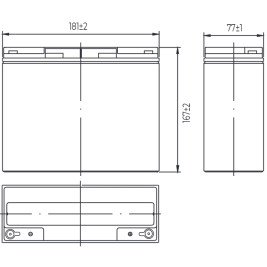 Аккумулятор для ИБП MNB HRL 1276 W (12В/18Ач/AGM)