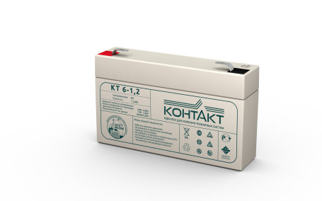 Аккумулятор Контакт КТ 6-1.2 (6В/1.2Ач-С20/AGM)