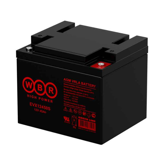 Аккумулятор для ИБП WBR EVX12450S (12В, 45Ач, AGM)