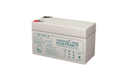 Аккумулятор Контакт КТ 12-1.2 (12В/1.2Ач-С20/AGM)