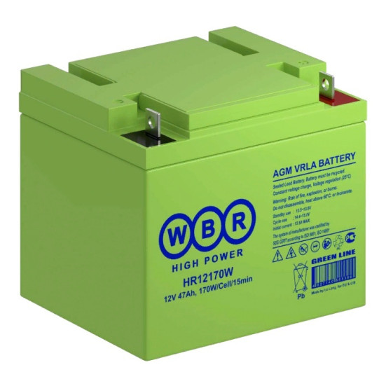 Аккумулятор для ИБП WBR HR12170W (12В, 45Ач, AGM)