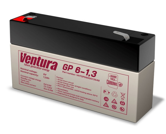 Аккумулятор для ИБП Ventura GP 6-1.3 (6В/1.3Ач-С20/AGM)