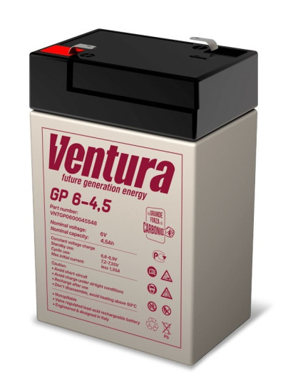 Аккумулятор для ИБП Ventura GP 6-4.5 (6В/4.5Ач-С20/AGM)