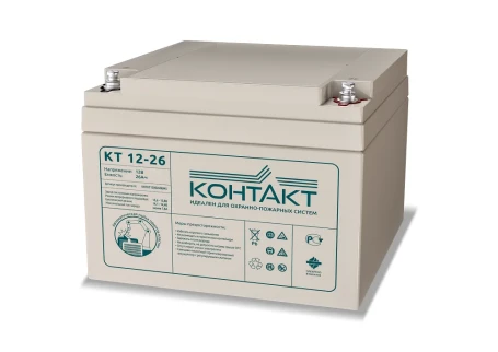 Аккумулятор Контакт КТ 12-26 (12В/26Ач-С20/AGM)