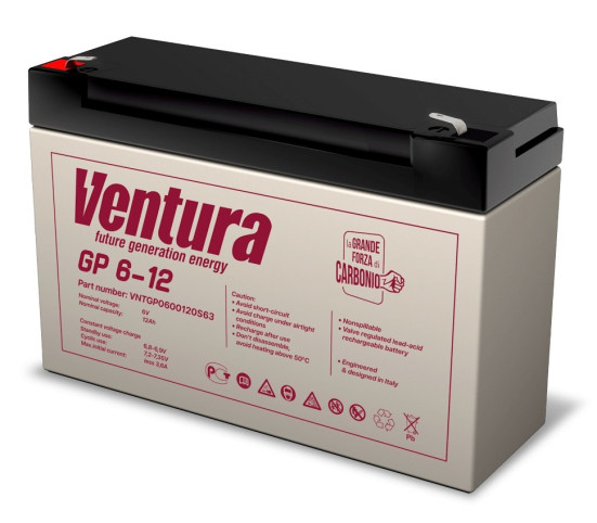 Аккумулятор для ИБП Ventura GP 6-12 (6В/12.1Ач-С20/AGM)