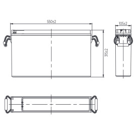Аккумулятор для ИБП MNB MR 125-12FT (12В/125Ач/AGM)